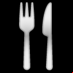 :cuchillo y tenedor:
