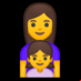 :familia: mujer, niña:
