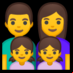 :familia: hombre, mujer, niña, niña:
