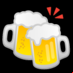 :jarras de cerveza brindando: