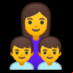 :familia: mujer, niño, niño: