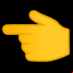 :mano que señala a la izquierda: