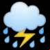 :nube con rayo y lluvia: