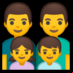 :familia: hombre, hombre, niña, niño: