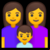 :familia: mujer, mujer, niño: