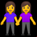 :dos mujeres de la mano: