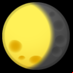 :luna gibosa menguante: