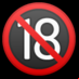 :prohibido para menores de 18 años: