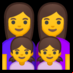 :familia: mujer, mujer, niña, niña: